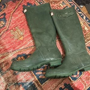 Vintage Hunter Green Boots Made in Britain